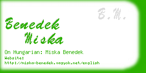 benedek miska business card